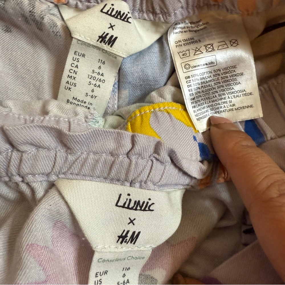 H&M Colorful Face Pattern Top & Bottom Matching Set - Picture 6 of 6